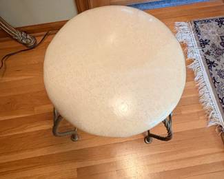 Hollywood Regency Style Gilt Metal Vanity Stool