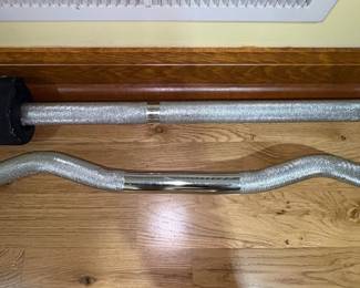 Raw Power Fitness Products EZ Curl Bar and Standard Barbell