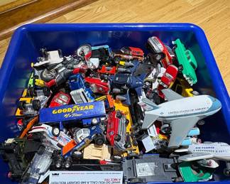 Assorted Die-Cast Toy Vehicle Collection with Airplanes