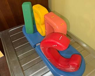 Vintage Wooden Alphabet Bookends