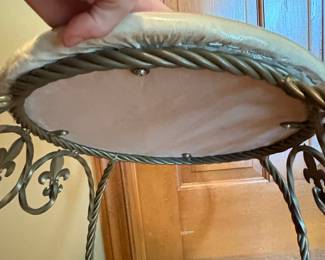 Hollywood Regency Style Gilt Metal Vanity Stool