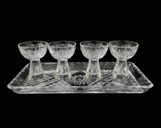 American Brilliant Period Cut Glass Sherbet Set