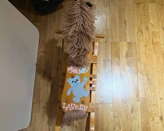 Vintage Wooden Rocking Horse