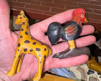 Vintage Hand-Painted Wooden Noah's Ark with Animal Figurines