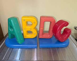 Vintage Wooden Alphabet Bookends