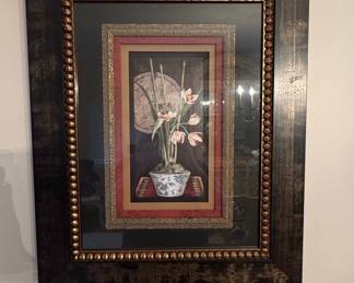 Floral Still Life Botanical Print in Decorative Frame