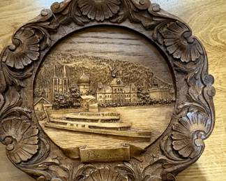 Bregenz Austria Carved Wood Wall Plaque