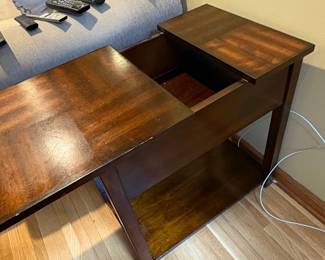 Flip-Top End Table with Storage