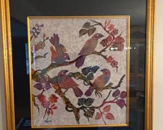 Trigne Batik Bird and Floral Art
