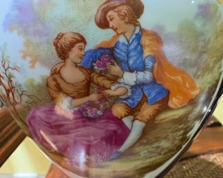 Porcelaine R Made in France Cobalt Porcelain Pitcher and Vase Set