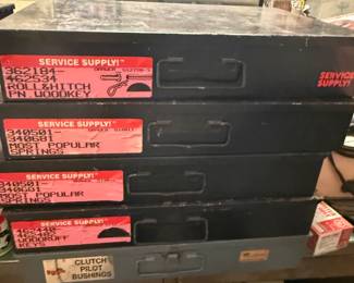 Assorted vintage small-parts organizers and hardware lots - additional view