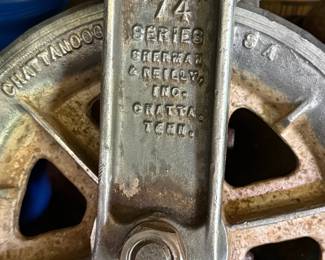Cleveland-marked 74 Series overhead pulley/block assembly - additional view
