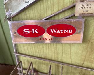 S-K Wayne tool display branding detail