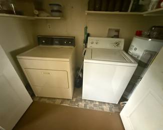 Group of Five Wood-Bodied Spirit Levels, Washer, Dryer, and Water Heater - additional view