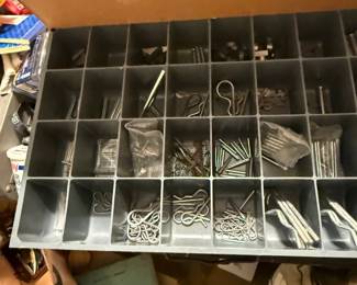 Assorted vintage small-parts organizers and hardware lots - additional view