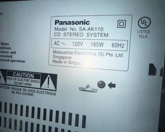 Panasonic SA-AK110 5-CD Stereo System with SB-AK110 Speakers - additional view