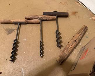 Vintage hand augers