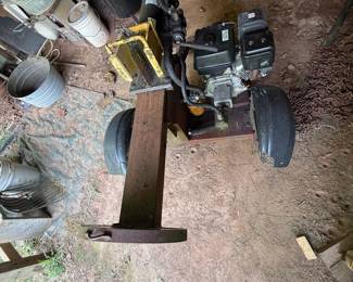 27-ton-labeled gasoline hydraulic log splitter with four-way wedge