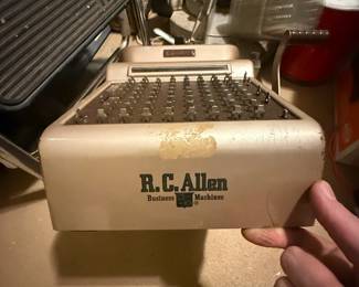 R.C. Allen full-keyboard mechanical adding machine - additional view