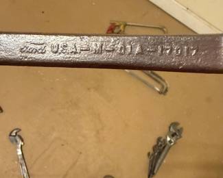 Marked vintage wrench detail