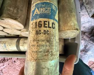 Group of Airco Stainless-Steel Welding Electrodes in Metal Cans - additional view