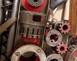 RIDGID pipe-threading dies and assorted plumbing/hand tools - additional view