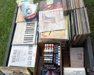 Record albums, tapes and music collection
