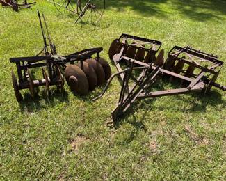 Vintage disc harrow implements