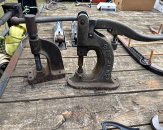 Antique cast-iron hand presses
