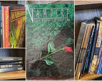 RPG Books. Vampire: the Masquerade, Warhammer Fantasy Roleplay, GURPS, Dungeons and Dragons, and more.