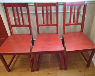 Rustic Red Chairs