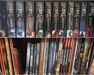 Lots of D&D, Warhammer, and other RPG books