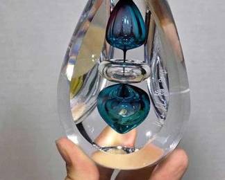 1 HansJoachim Ittig Signed Art Glass Paperweight