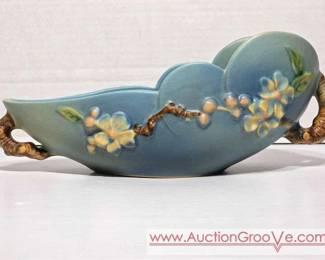 1 Roseville Apple Blossom Blue Console Bowl.