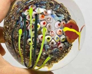 1 Paperweight signed by Artist R. Satava