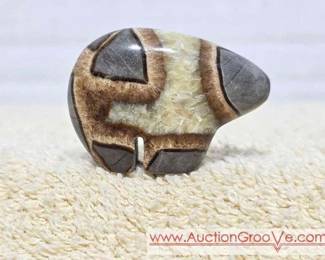 Bear Carved From Septarian Stone