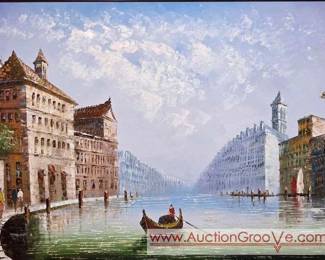 1 Venetian Canal Original Painting by Burnett