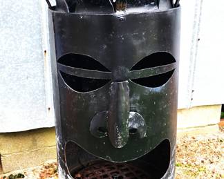 unique tiki style fire pit