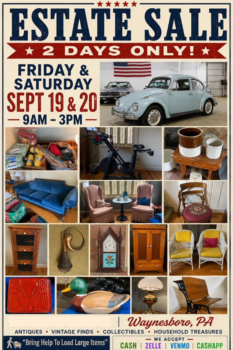 ESTATE SALE address blur