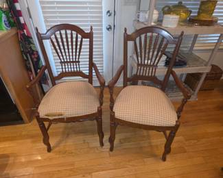 pair of arm chairs