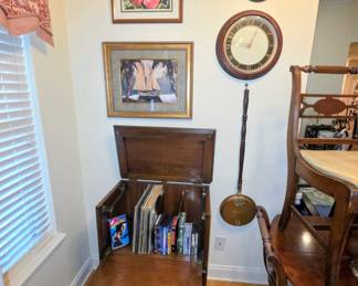 Record cabinet and wall decor