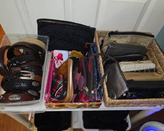 Ladies wallets and belts
