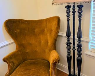 Awesome side chair and floor lamp