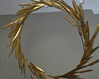 Metal wheat wreath