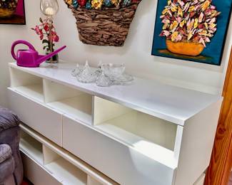 Two IKEA Cabinets. Pictured one on top of the other 