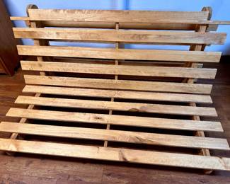 Wood Futon Bench to Bed ( no mattress)
