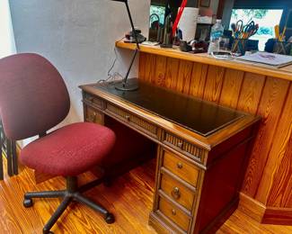 Desk and Adjustable Office Chair