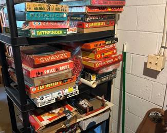 Large collection of vintage board games, Dr. Kildare, Pathfinder, Finance, Swayze, etc.