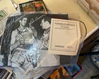 Sports Memorabilia, including framed and matted and autographed items