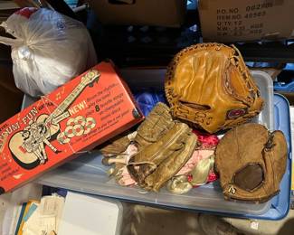 Vintage Leather Baseball gloves and Catcher’s Mitt